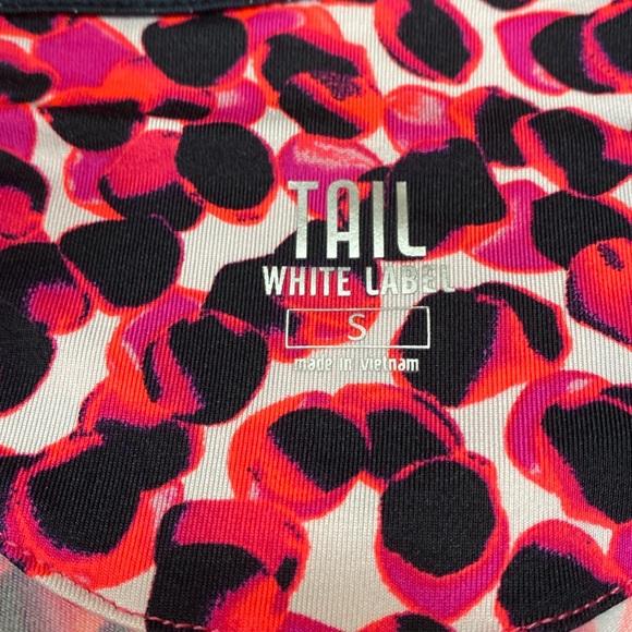 NWT Tail Golf Top Women’s Size S UPF 50 1/2 Zipper Long Sleeve Pink/Black Print - Picture 4 of 11